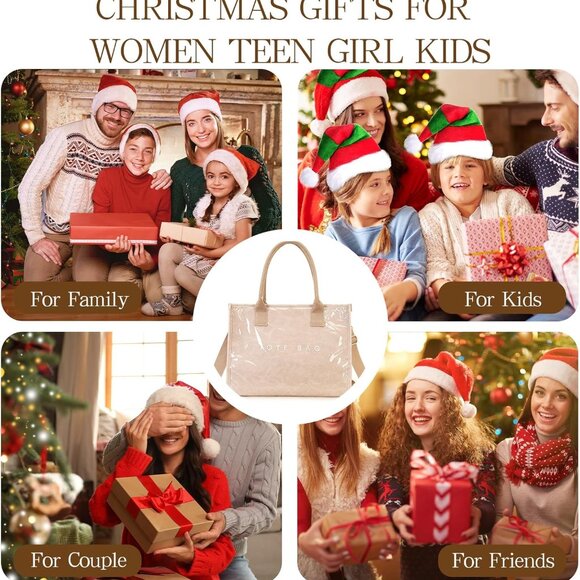 PVC Tote Bag Women Large Capacity Crossbody Stylish Waterproof Shoulder - Picture 6 of 6